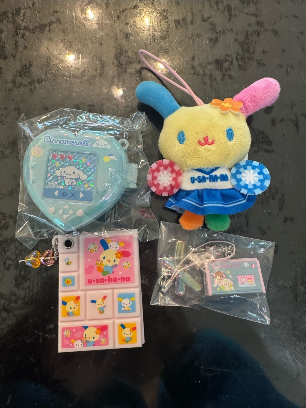 Cinnamon roll items Plush, Keychain - Yellow & Pink